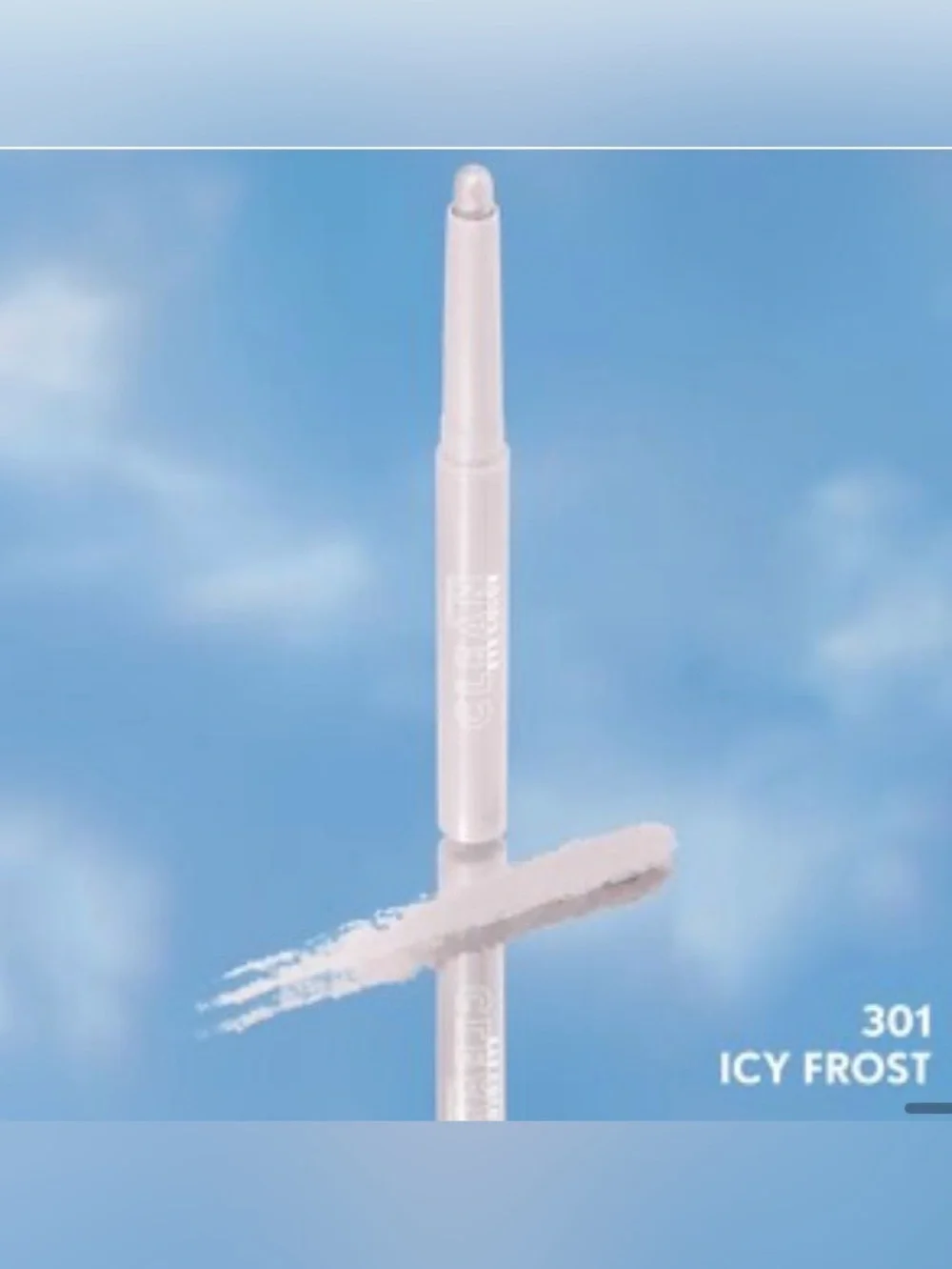 CoverGirl Clean Eye Color Eyeshadow Stick Icy Frost Shimmer White Full Size, New
